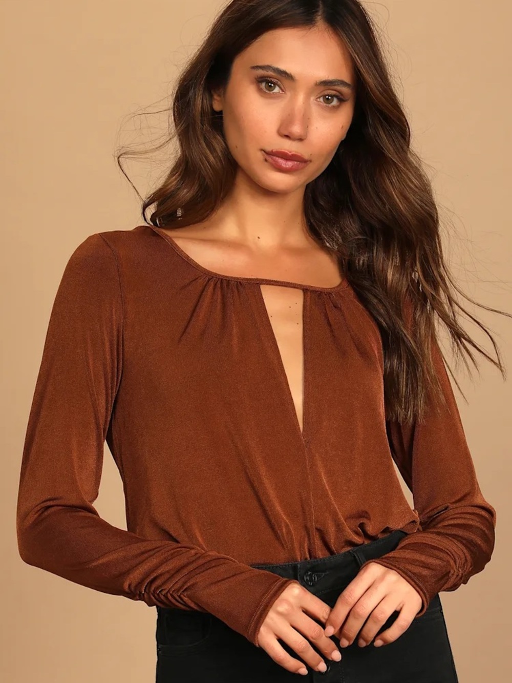 Free People Small Intimately Kaya Long Sleeve Bodysuit